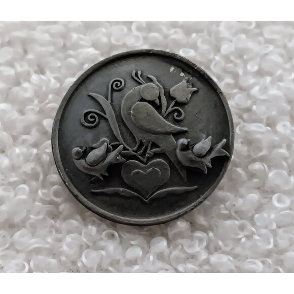 Torino Jewelry - Vintage Torino Pewter Bird Brooch & Earrings Set